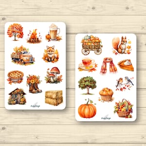 Set de pegatinas motivos otoñales