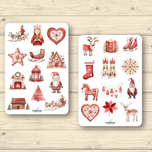 Set d'autocollants Noël scandinave