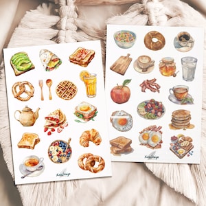 Set de pegatinas desayuno