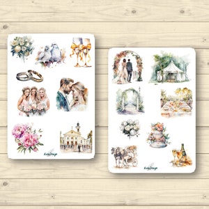 Sticker Set Hochzeit Brautpaar