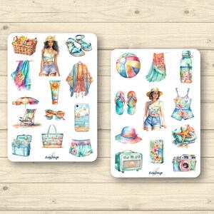 Sticker Set Sommerurlaub