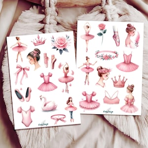 Sticker Set kleine Ballerina, Ballett, Schwanensee