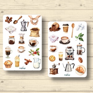 Set di adesivi per specialità di caffè
