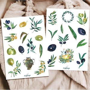 Set de pegatinas aceitunas
