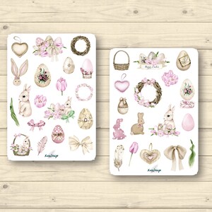Sticker Set Ostern in Rosa