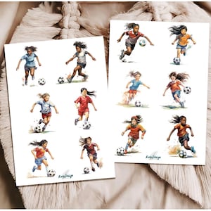 Sticker Set Fußball Mädchen