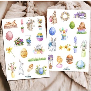 Sticker Set Osterhasen Happy Easter