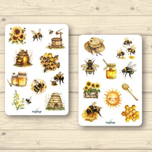 Set d'autocollants jardin d'abeilles