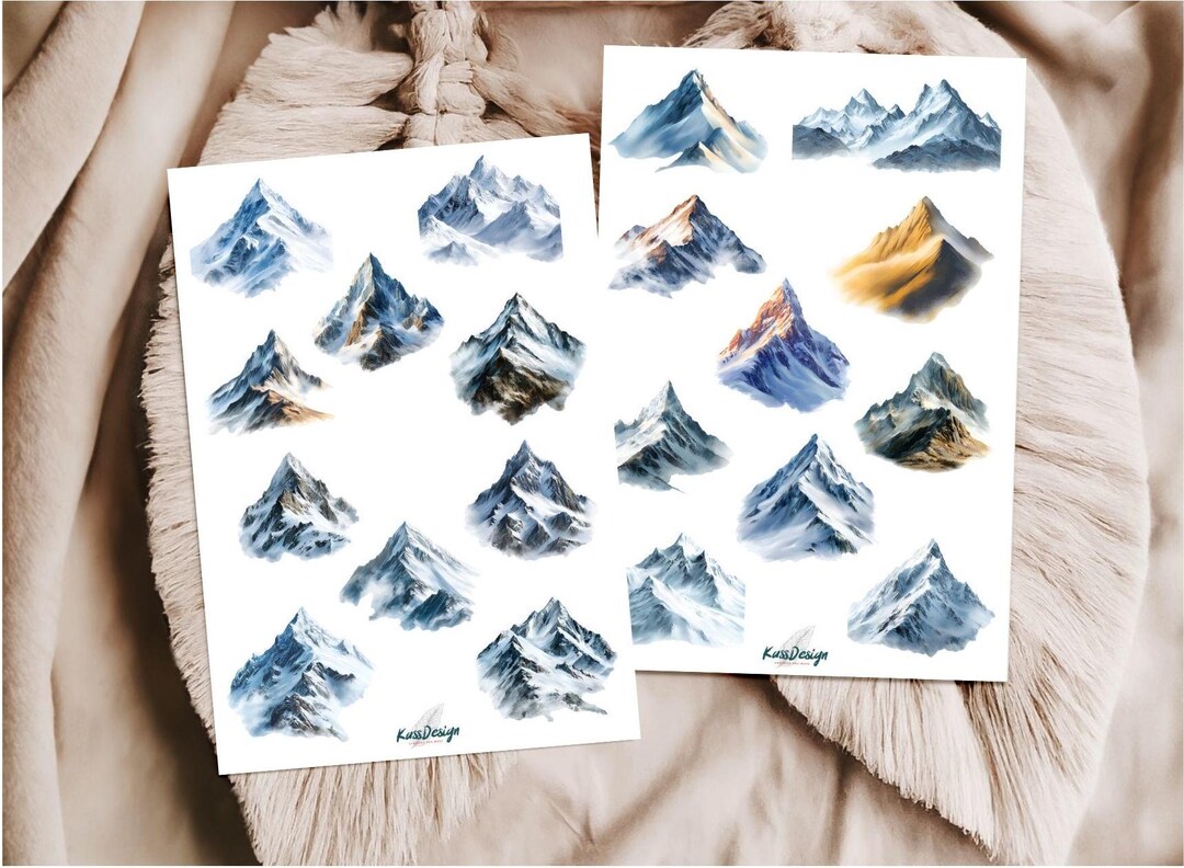 Snowmaker Stickers Sticker Set Snow Mountains Glacier - Etsy