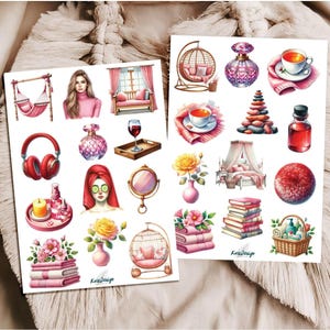 Set de pegatinas para un día de spa y bienestar