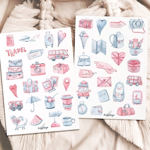 Sticker Set Reisen, Urlaub