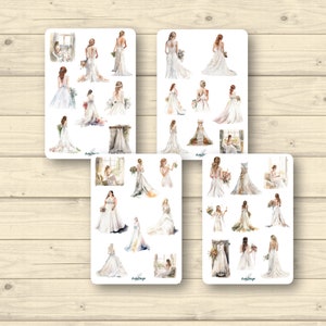 Sticker Set Hochzeit, Braut