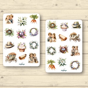 Sticker Set Ostern vintage