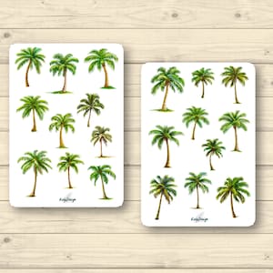 Sticker Set Palmen