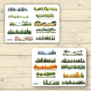 Ensemble d'autocollants Forêts Rangées