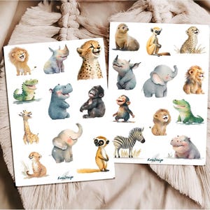 Sticker Set süße lachende Baby Tiere