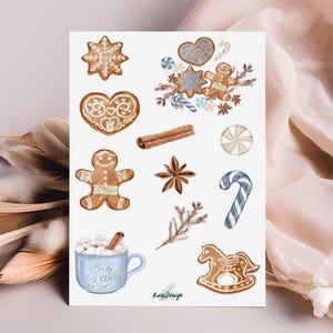 Sticker Blatt Plätzchen Kekse Kakao