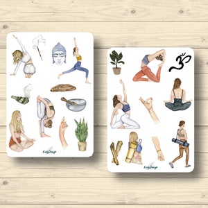 Sticker Set Yoga Meditation