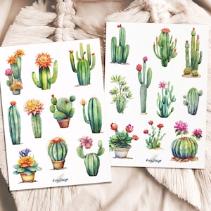 Set di adesivi cactus
