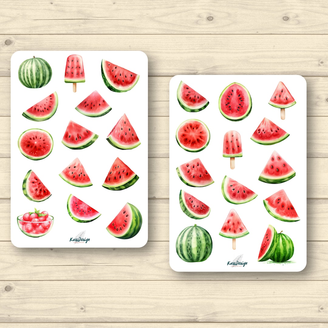 Watermelon Sticker Set - Etsy