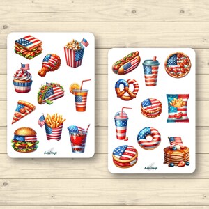Ensemble d'autocollants Fast Food USA