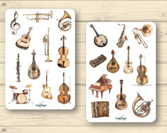 Sticker Set Musical Instruments