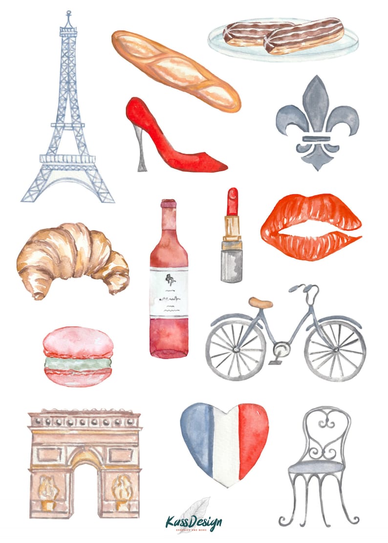 Sticker Set Paris - Etsy
