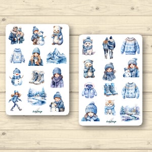 Sticker Set kalter Wintertag