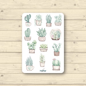 Sticker Set Kakteen Sukkulenten