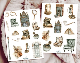 Sticker Set Sherlock Holmes