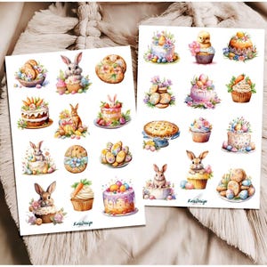 Sticker Set Osterkuchen und Kekse