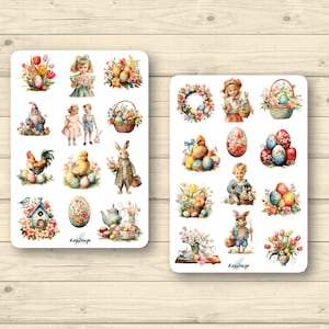 Sticker Set Ostern vintage