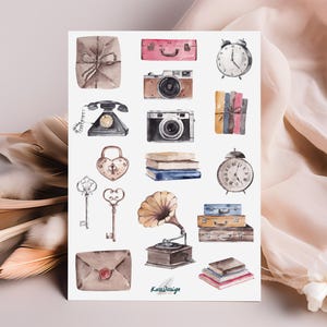 Sticker Blatt Vintage-Motive