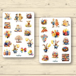 Sticker Set bunte Ostern