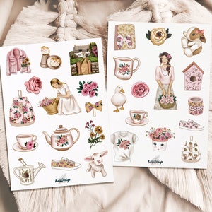 Sticker Set Frühling mit Rosen