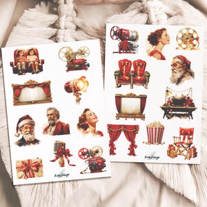 Set d'autocollants Noël au cinéma