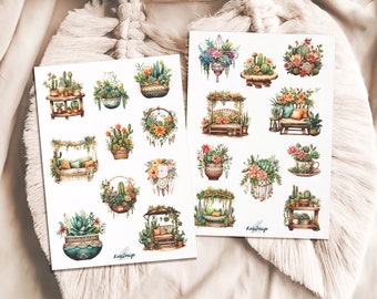 Sticker Set Succulents Garden and Lounges