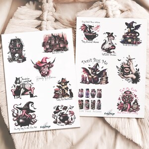 Ensemble d'autocollants rose Halloween