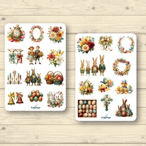 Sticker Set Ostern vintage