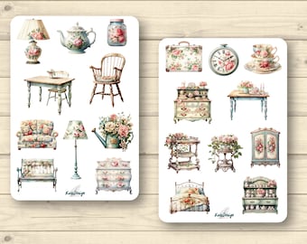 Sticker Set Shabby Chic Interior