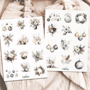 Sticker Set Weihnachten nordische Weihnachtsdeko