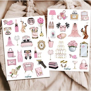 Sticker Set Fashion Girl pink