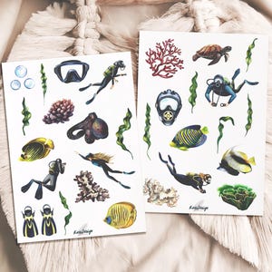 Set de pegatinas buzos