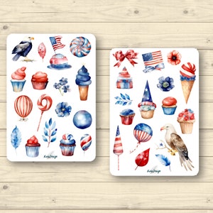 Sticker Set 4. Juli, Independence Day