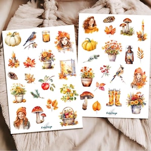 Sticker Set Herbst Mädchen