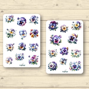 Sticker Set Stiefmütterchen