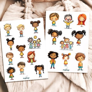Set d'autocollants dessins d'enfants