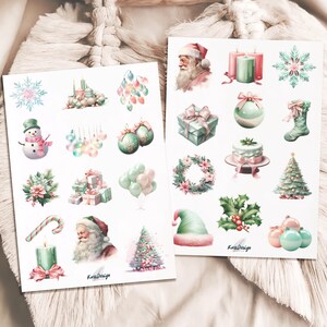 Sticker Set Weihnachten pastell