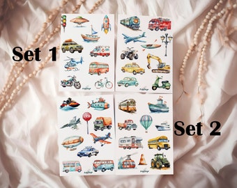 Sticker Sets Vehicles Transport Children&#39;s Stickers