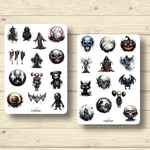 Sticker Set Horror Halloween Gothik
